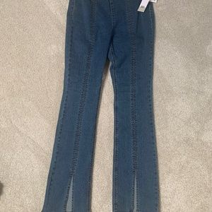 Split leg jeans